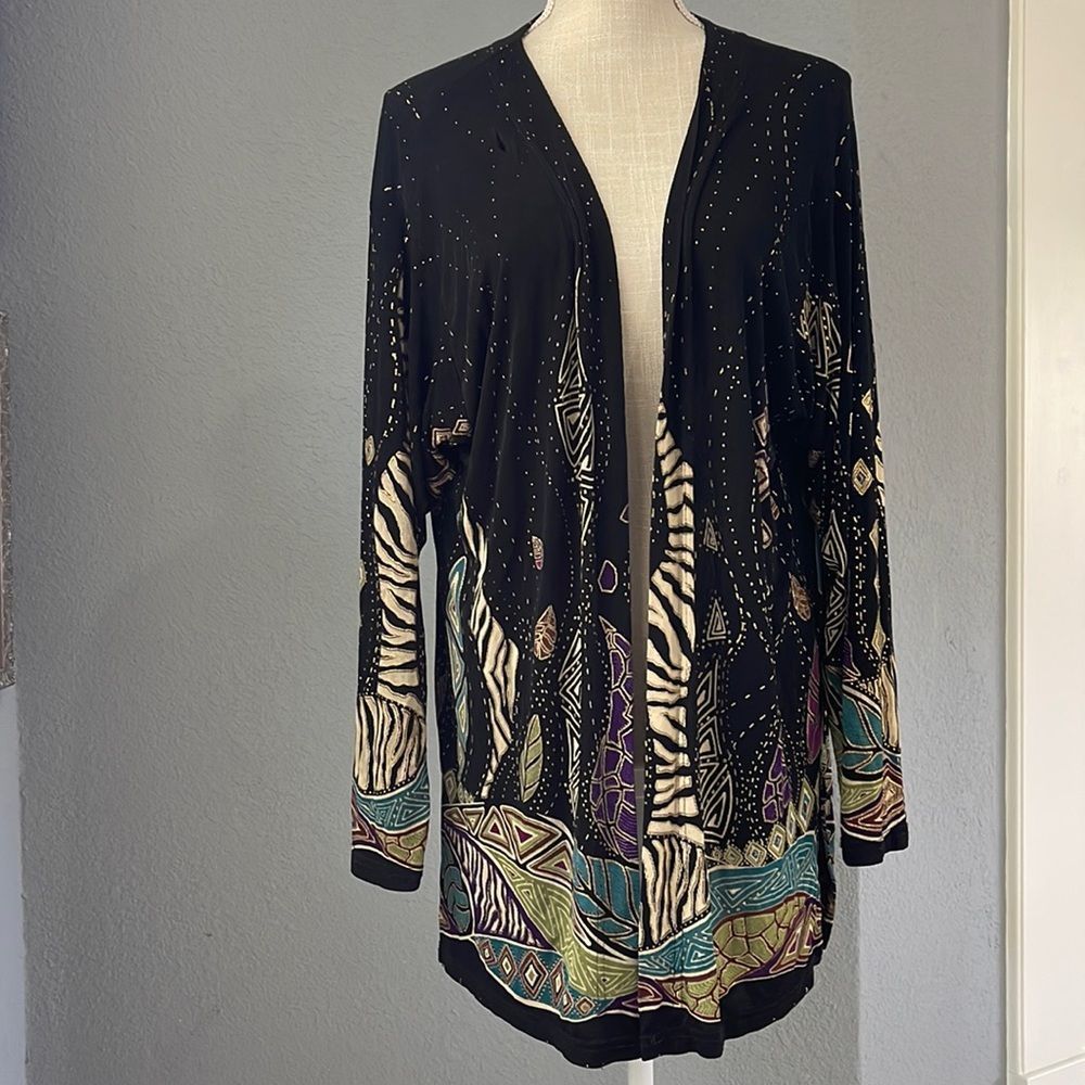 ATOC soft cardigan with gold thread